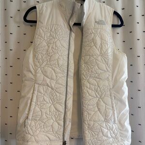 The North Face White Floral Quilted Vest